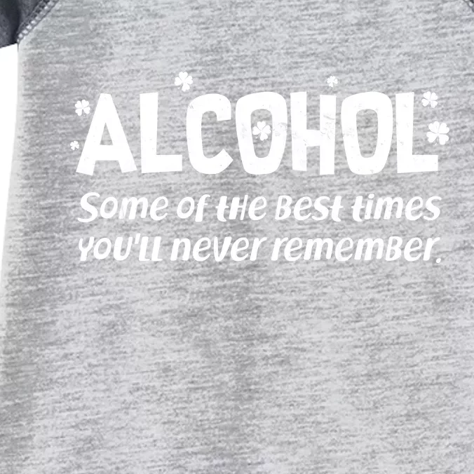 Alcohol Some of the Best Times You'll Never Remember Infant Baby Jersey Bodysuit