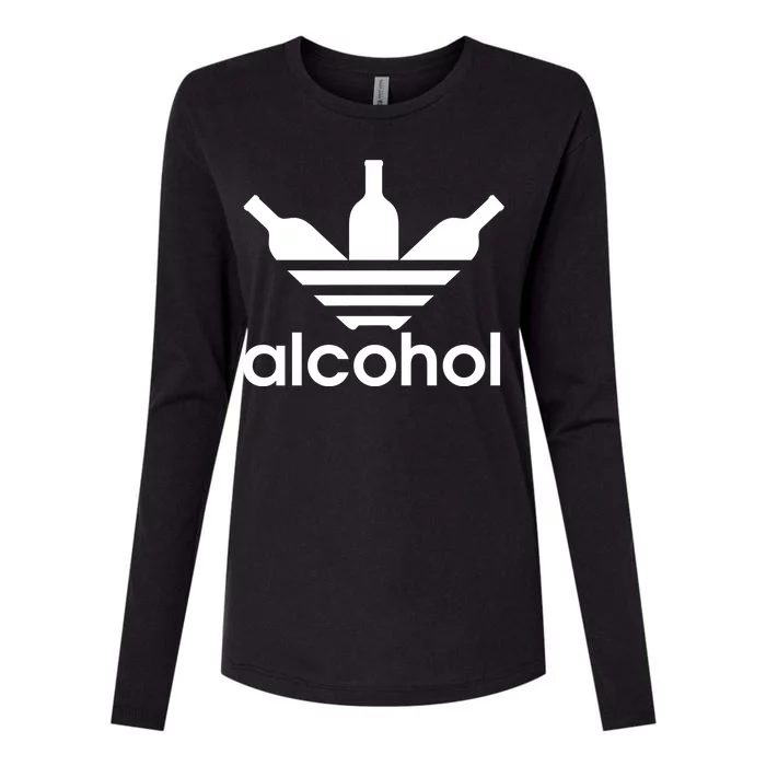 Alcohol Sports Logo Womens Cotton Relaxed Long Sleeve T-Shirt