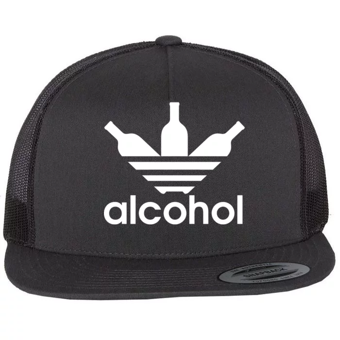 Alcohol Sports Logo Flat Bill Trucker Hat