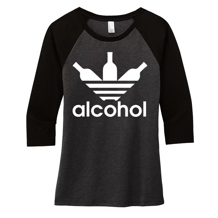 Alcohol Sports Logo Women's Tri-Blend 3/4-Sleeve Raglan Shirt