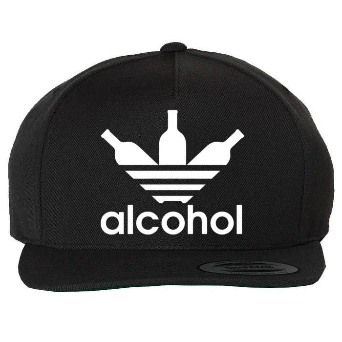 Alcohol Sports Logo Wool Snapback Cap