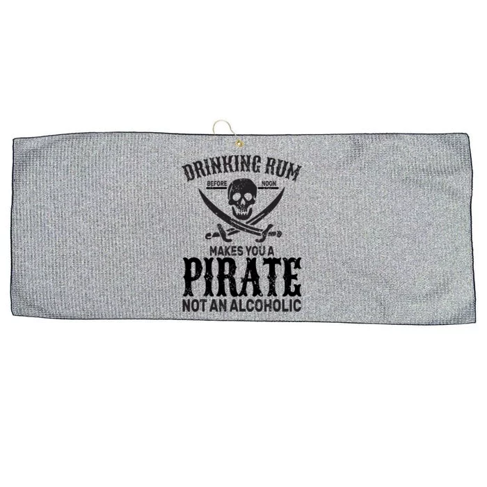 Alcoholic Pirate Large Microfiber Waffle Golf Towel