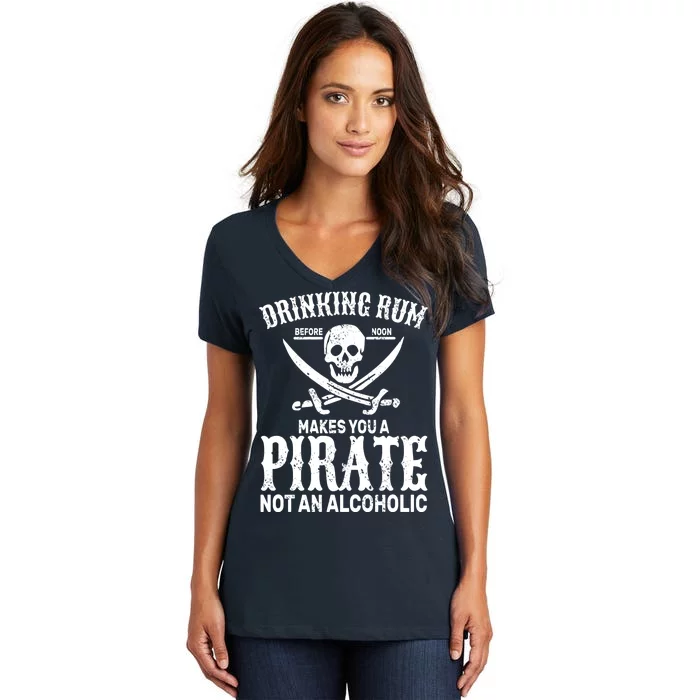 Alcoholic Pirate Women's V-Neck T-Shirt