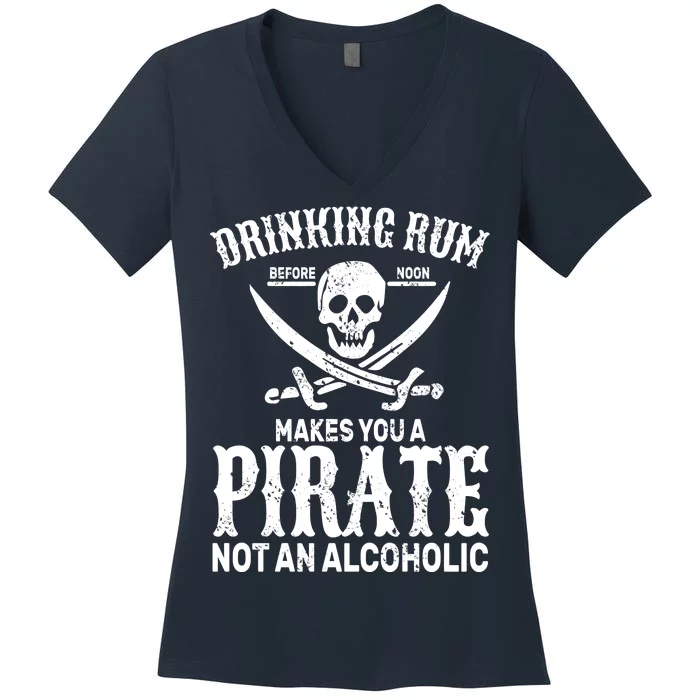 Alcoholic Pirate Women's V-Neck T-Shirt