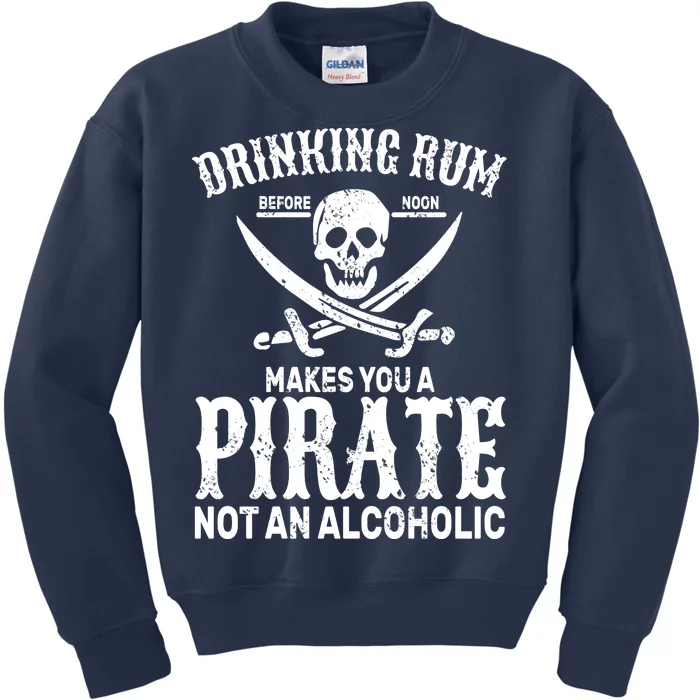 Alcoholic Pirate Kids Sweatshirt