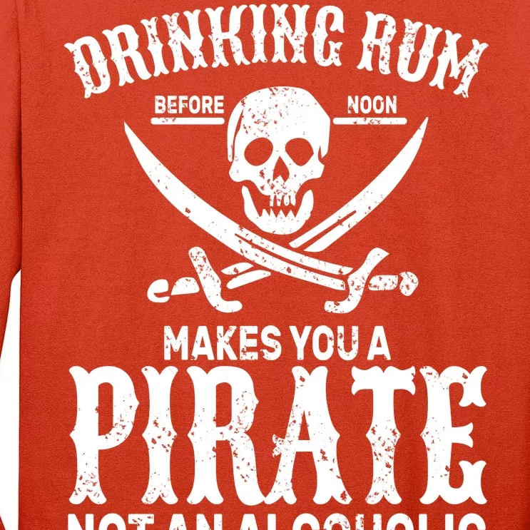 Alcoholic Pirate Tall Long Sleeve T-Shirt