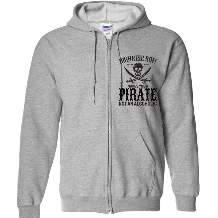 Alcoholic Pirate Full Zip Hoodie