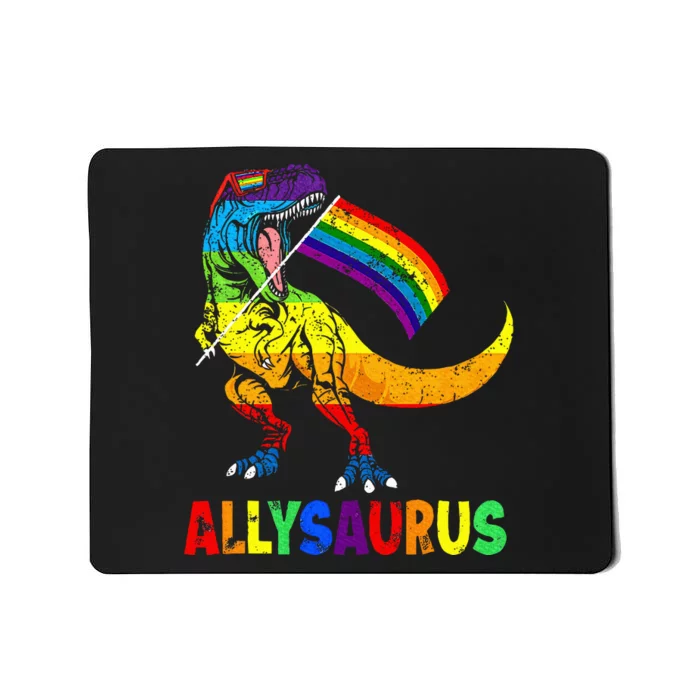 Allysaurus LGBT Dinosaur Rainbow Flag Ally LGBT Pride Mousepad