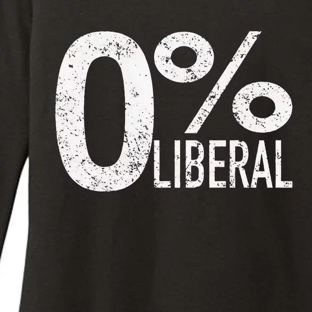 Anti Liberal Democrat Zero Percent Liberal Pro Trump Womens CVC Long Sleeve Shirt