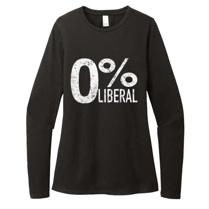 Anti Liberal Democrat Zero Percent Liberal Pro Trump Womens CVC Long Sleeve Shirt