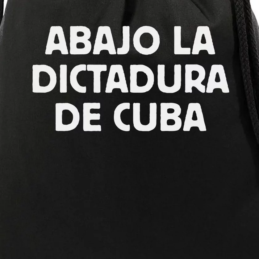 Abajo La Dictadura De Cuba Drawstring Bag