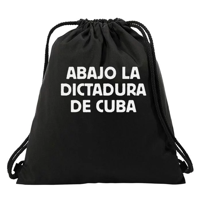 Abajo La Dictadura De Cuba Drawstring Bag