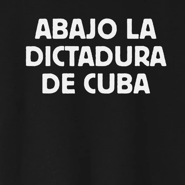 Abajo La Dictadura De Cuba Women's Crop Top Tee