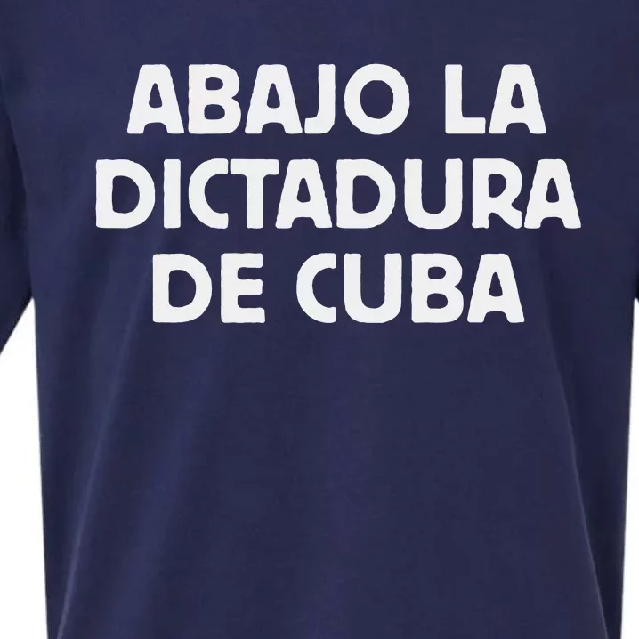 Abajo La Dictadura De Cuba Sueded Cloud Jersey T-Shirt