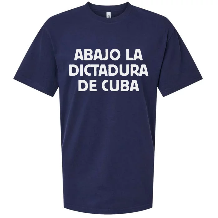 Abajo La Dictadura De Cuba Sueded Cloud Jersey T-Shirt