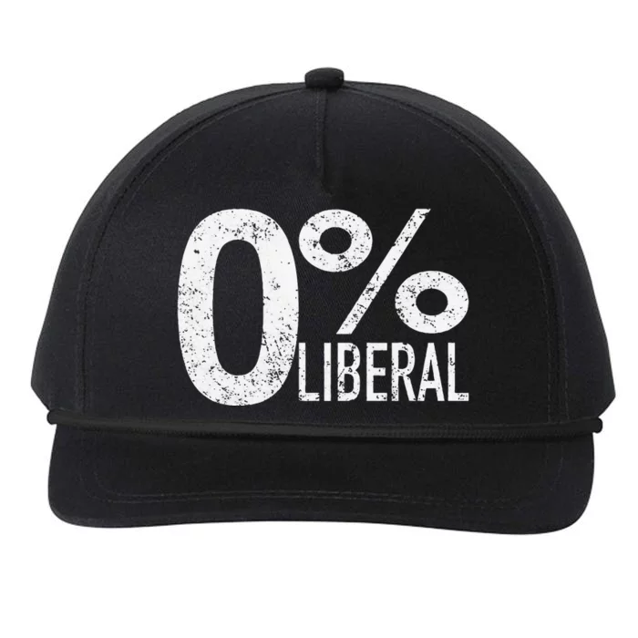 Anti Liberal Democrat Zero Percent Liberal Pro Trump Snapback Five-Panel Rope Hat