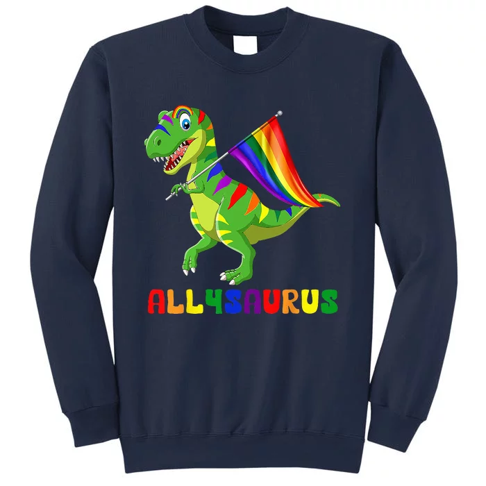 Allysaurus LGBT Dinosaur Rainbow Flag Ally LGBT Pride Sweatshirt