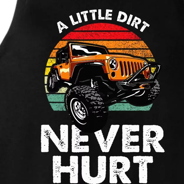 A Little Dirt Never Hurt Offroad Mudding Ladies Tri-Blend Wicking Tank