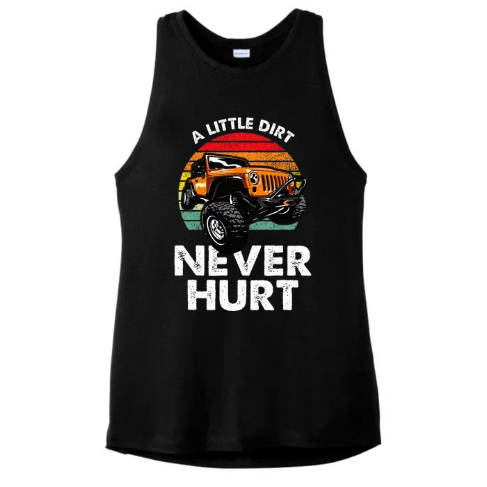 A Little Dirt Never Hurt Offroad Mudding Ladies Tri-Blend Wicking Tank