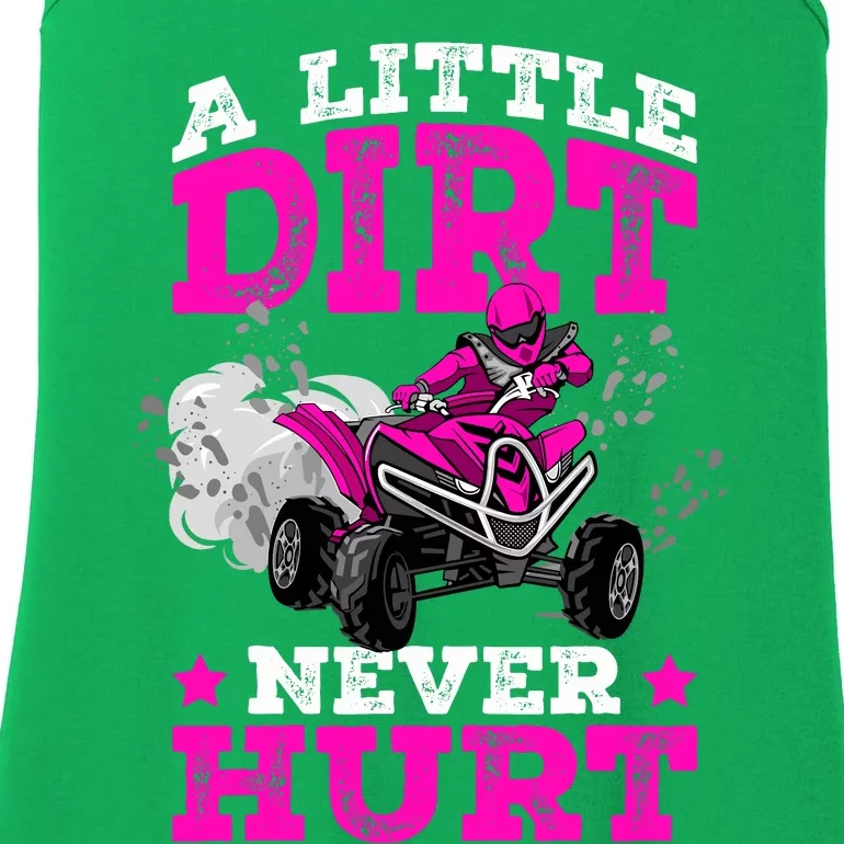 A Little Dirt Never Hurt 4 Wheeler Atv Quad Girl Ladies Essential Tank