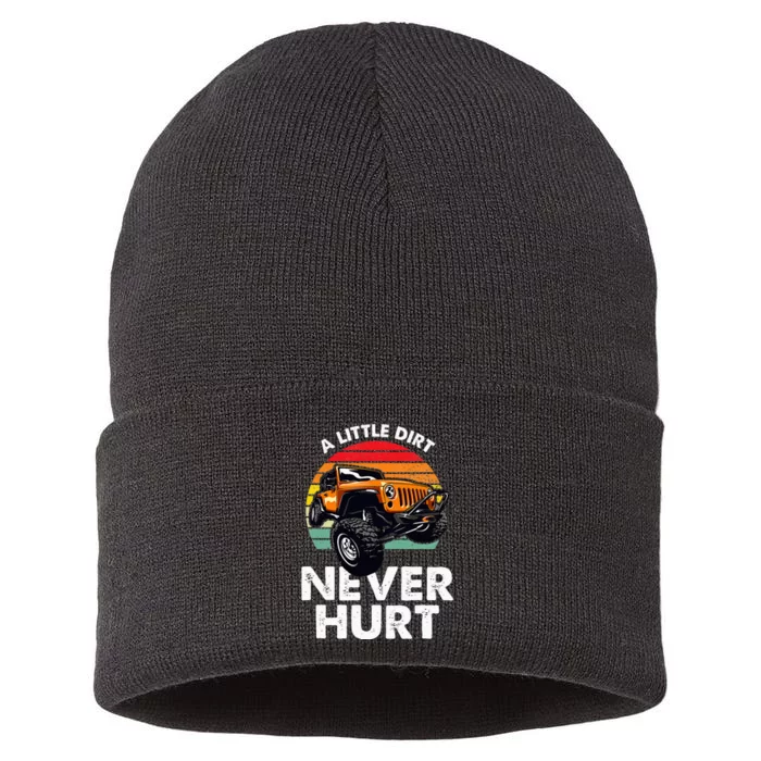 A Little Dirt Never Hurt Offroad Mudding Sustainable Knit Beanie