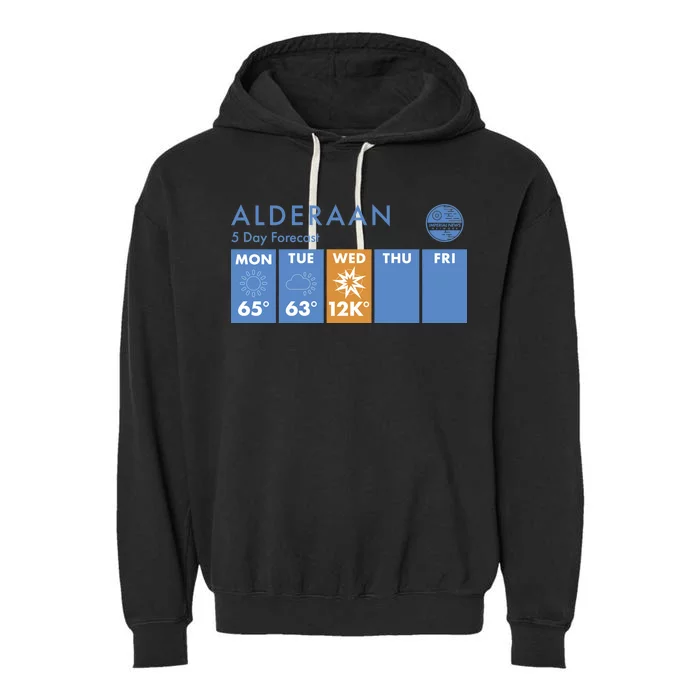 Alderaan 5 Day Forecast Garment-Dyed Fleece Hoodie