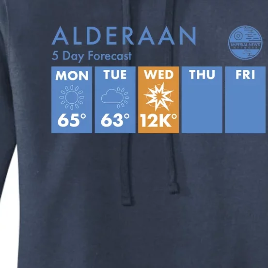 Alderaan 5 Day Forecast Women's Pullover Hoodie