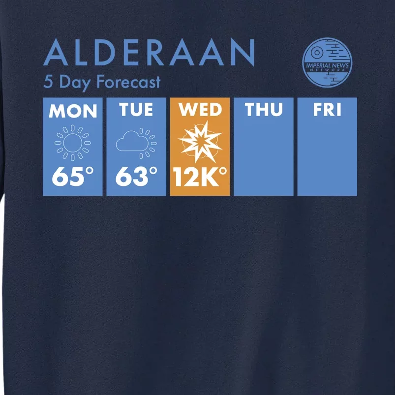 Alderaan 5 Day Forecast Tall Sweatshirt