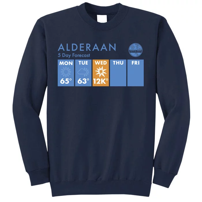 Alderaan 5 Day Forecast Tall Sweatshirt