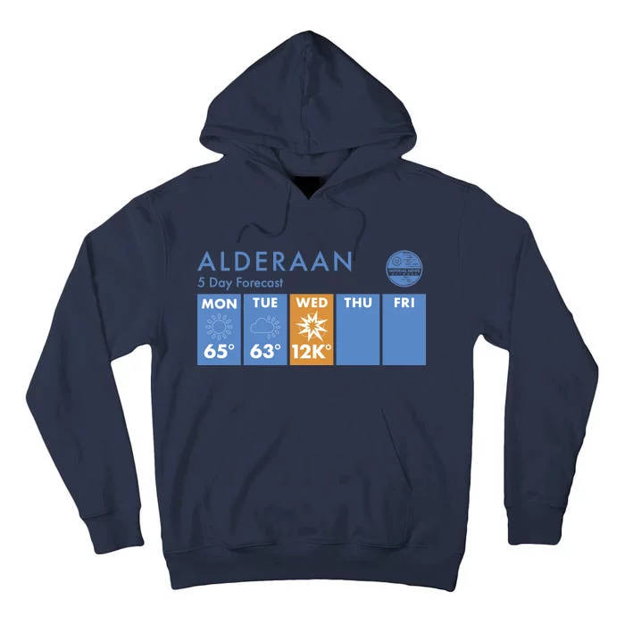 Alderaan 5 Day Forecast Tall Hoodie