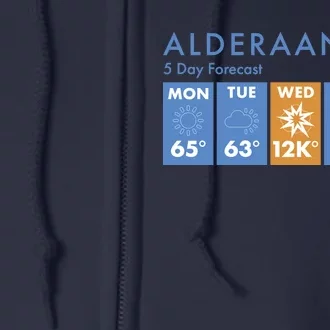 Alderaan 5 Day Forecast Full Zip Hoodie