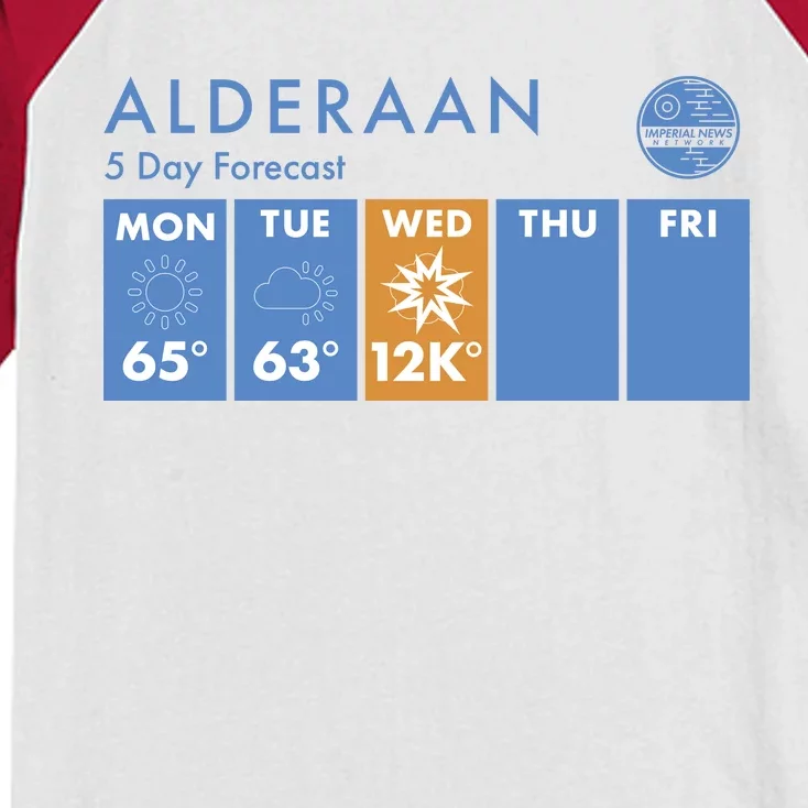 Alderaan 5 Day Forecast Kids Colorblock Raglan Jersey