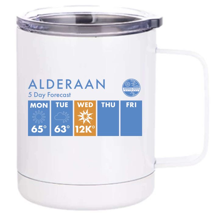 Alderaan 5 Day Forecast Front & Back 12oz Stainless Steel Tumbler Cup