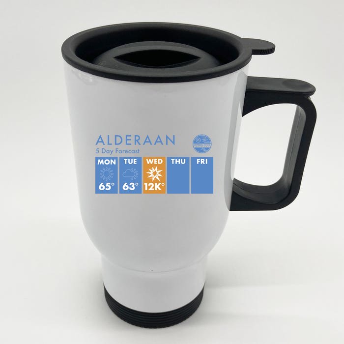 Alderaan 5 Day Forecast Front & Back Stainless Steel Travel Mug