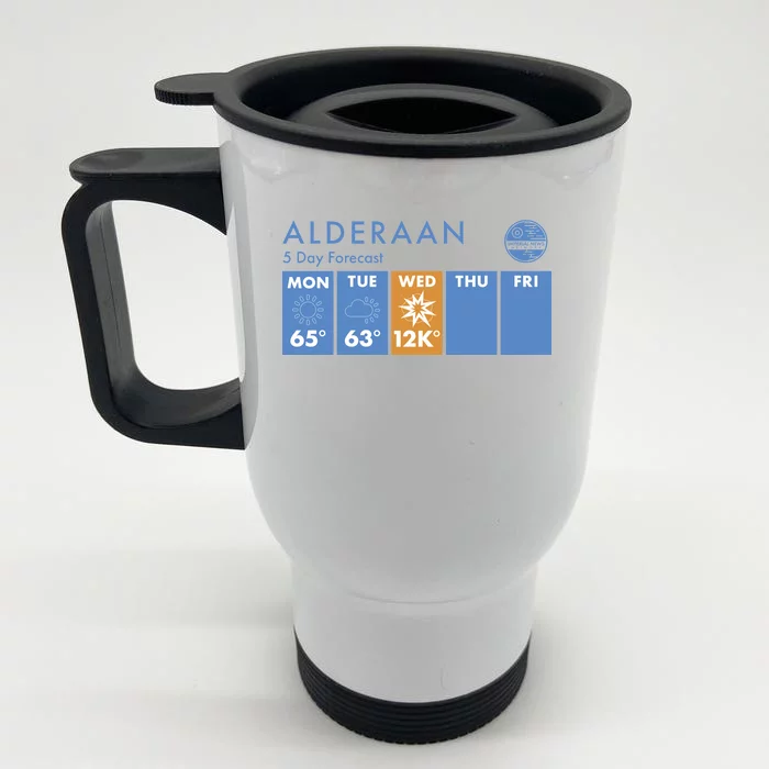 Alderaan 5 Day Forecast Front & Back Stainless Steel Travel Mug