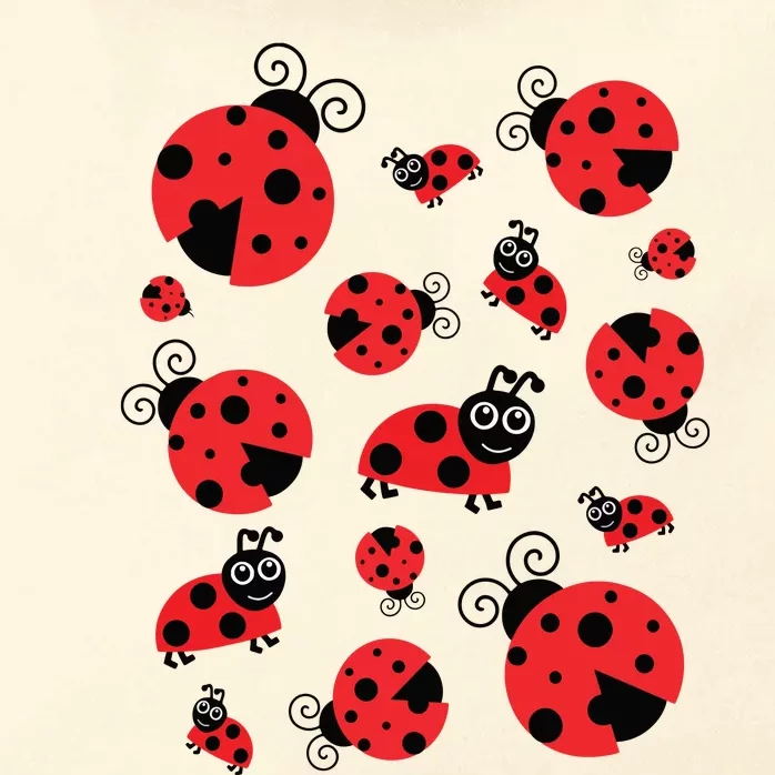 Adorable Ladybugs Everywhere Zip Tote Bag