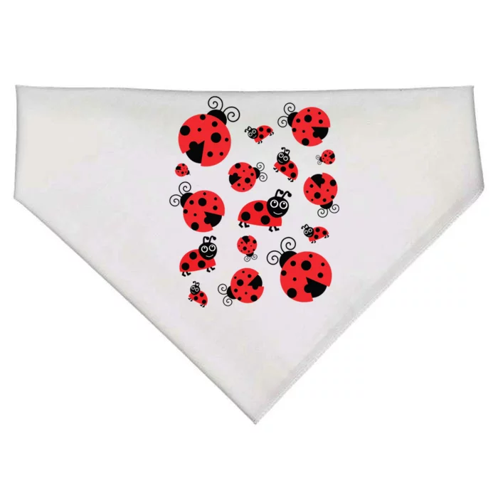 Adorable Ladybugs Everywhere USA-Made Doggie Bandana