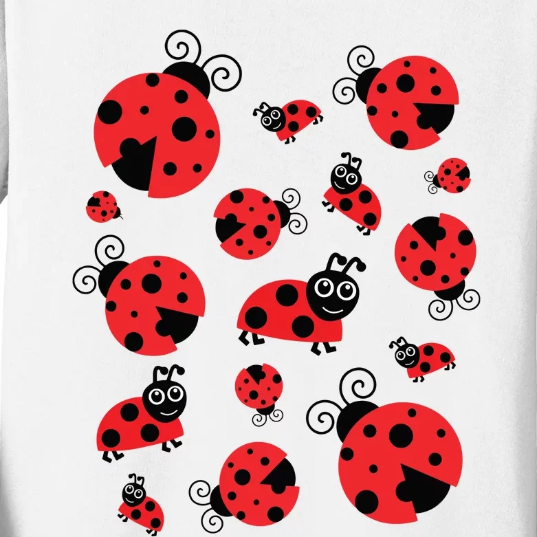 Adorable Ladybugs Everywhere Kids Long Sleeve Shirt