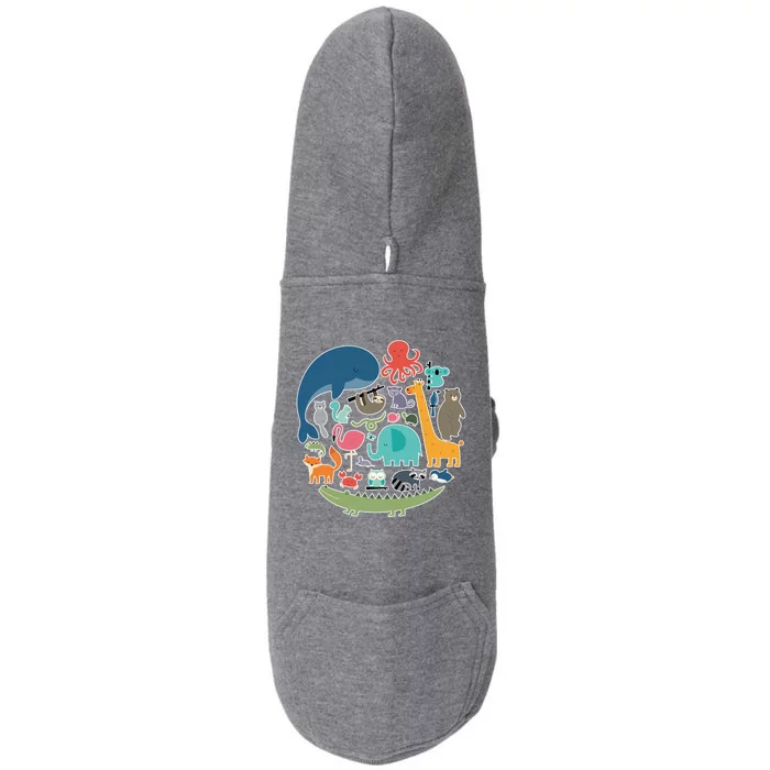 Animal Lover Earth Doggie 3-End Fleece Hoodie