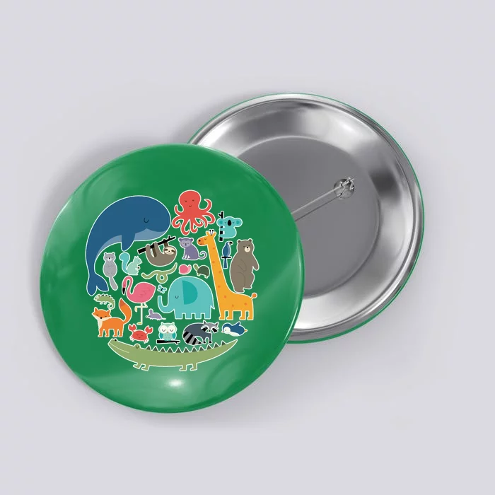 Animal Lover Earth Button