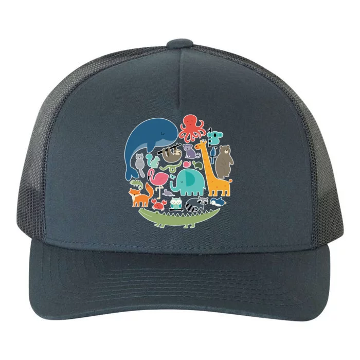 Animal Lover Earth Yupoong Adult 5-Panel Trucker Hat