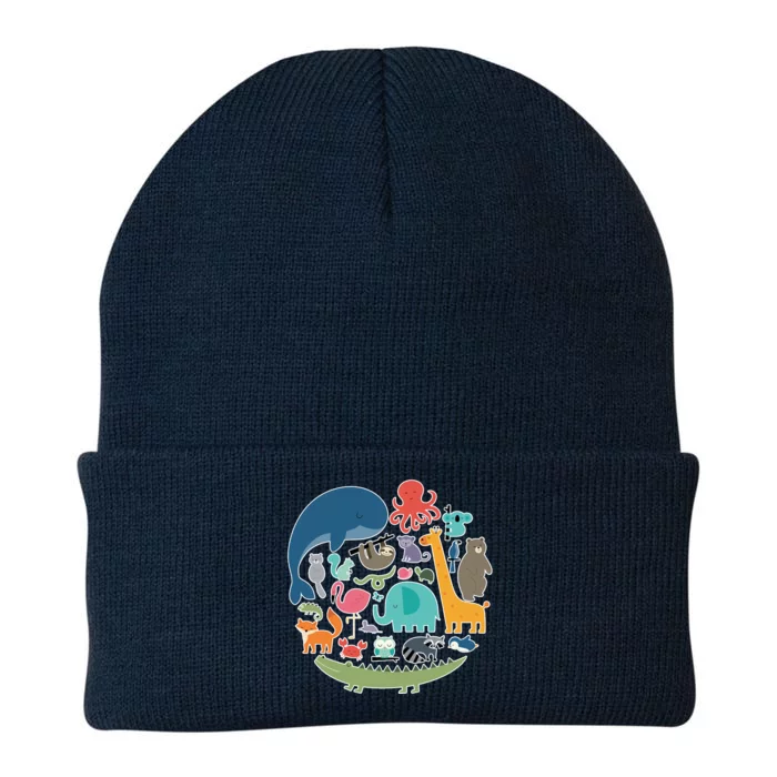 Animal Lover Earth Knit Cap Winter Beanie