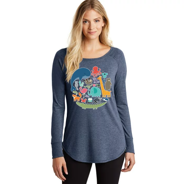 Animal Lover Earth Women's Perfect Tri Tunic Long Sleeve Shirt