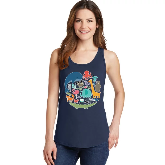 Animal Lover Earth Ladies Essential Tank