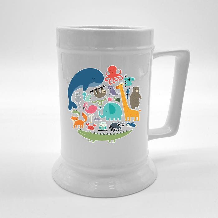 Animal Lover Earth Front & Back Beer Stein