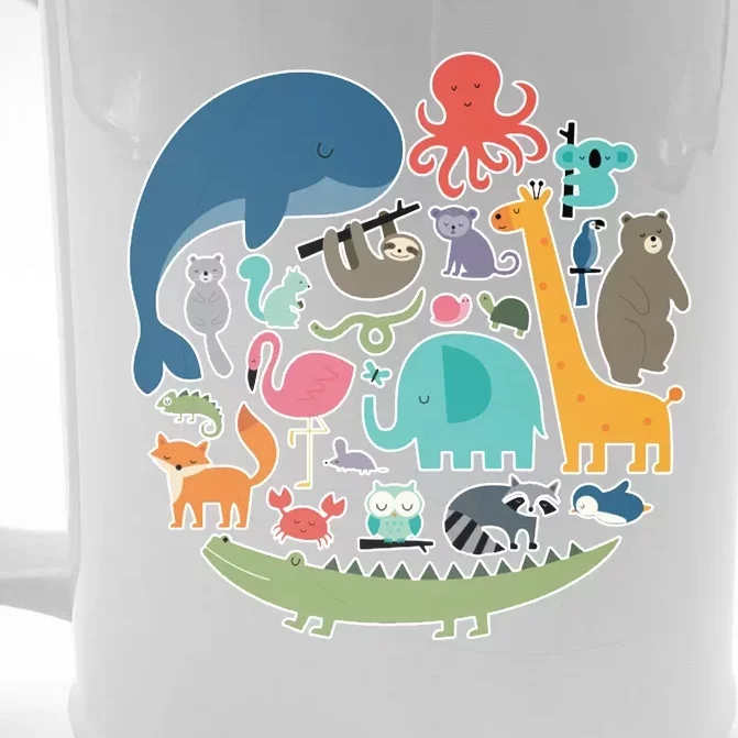 Animal Lover Earth Front & Back Beer Stein