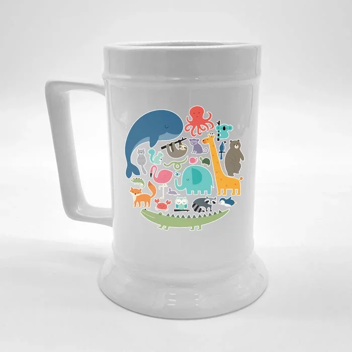 Animal Lover Earth Front & Back Beer Stein