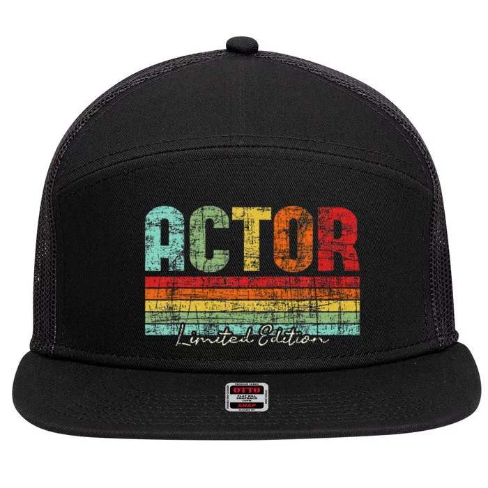 Actor Limited Edition Acting Lover Theatre Drama 7 Panel Mesh Trucker Snapback Hat