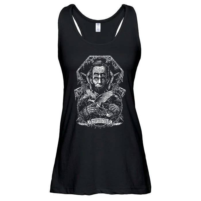 Abraham Lincoln Eye Twisting Portrait Ladies Essential Flowy Tank