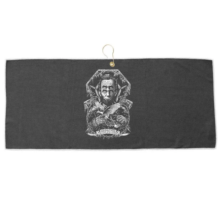 Abraham Lincoln Eye Twisting Portrait Large Microfiber Waffle Golf Towel